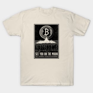 BITCOIN "SEE YOU ON THE MOON"(black) T-Shirt